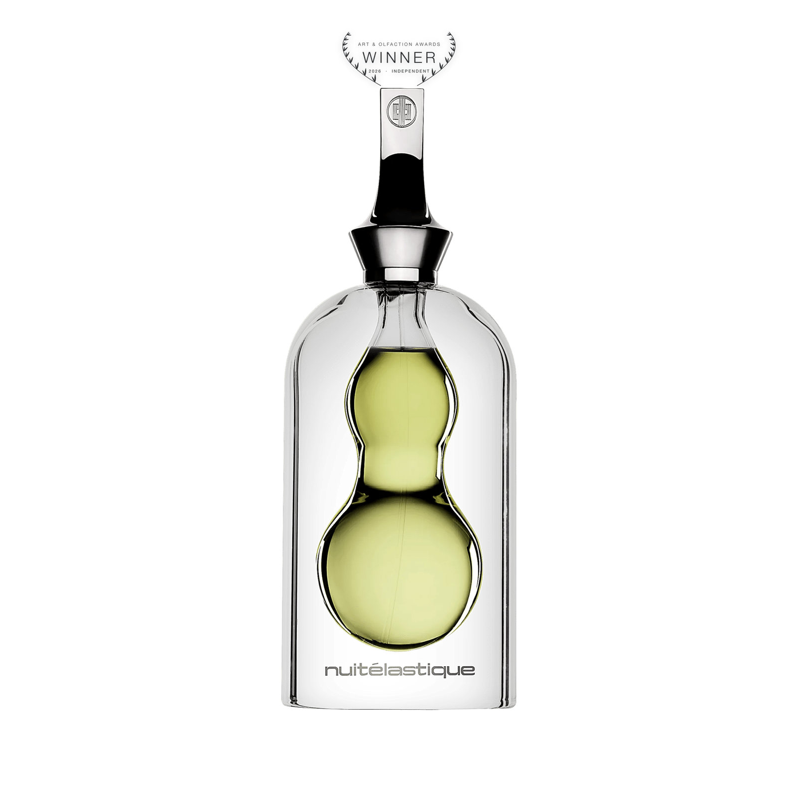 Nuit Élastique by Première Peau — jasmine and black olive extrait de parfum, 90ml borosilicate flacon · Art & Olfaction Awards 2026 Winner